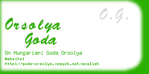 orsolya goda business card